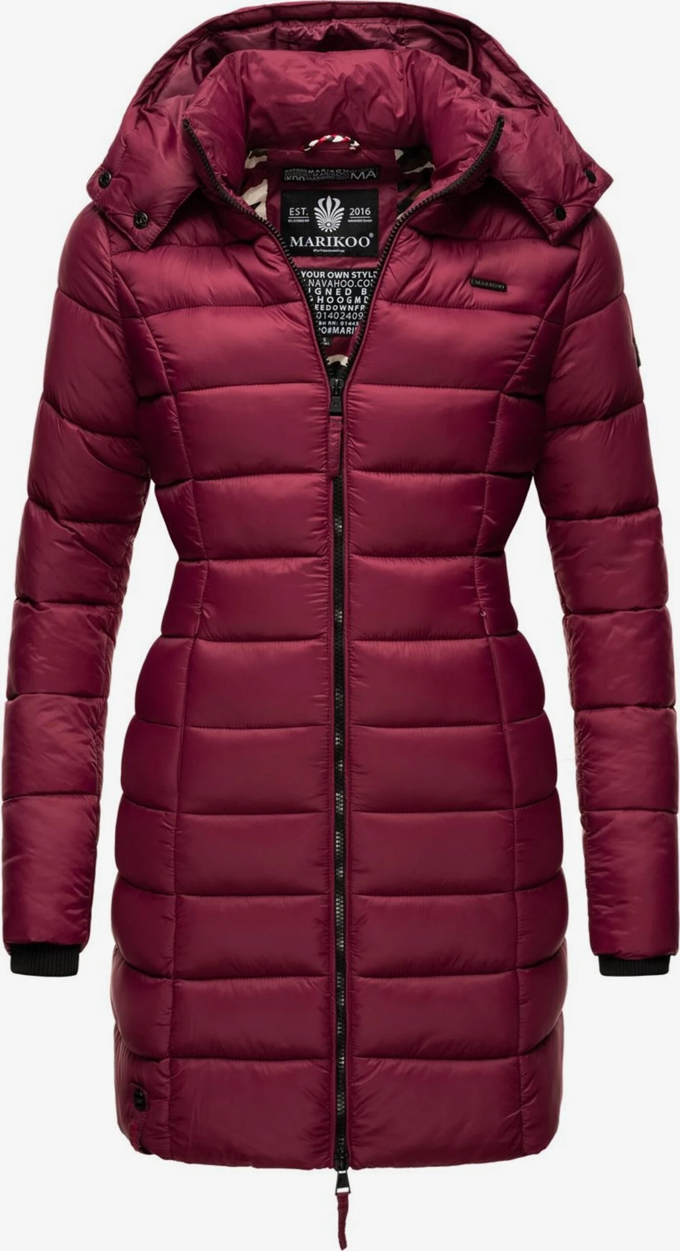 Marikoo Manteaux Courts Manteau D’hiver Abendsternchen Femme Rouge Rubis 3 Marikoo Manteaux Courts Manteau D’hiver Abendsternchen Femme Rouge Rubis