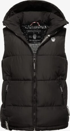Marikoo Vestes Sans Manches Gilet Eisflöckchen Femme Noir -Marikoo 801eb2384aaab81605c3815180c112c9