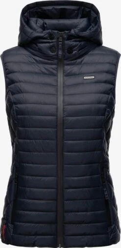 Marikoo Vestes Sans Manches Gilet Hasenpfote Femme Bleu Nuit 10 Marikoo Vestes Sans Manches Gilet Hasenpfote Femme Bleu Nuit -Marikoo 826acc62cb442fcbb737fd6dbc8ee701