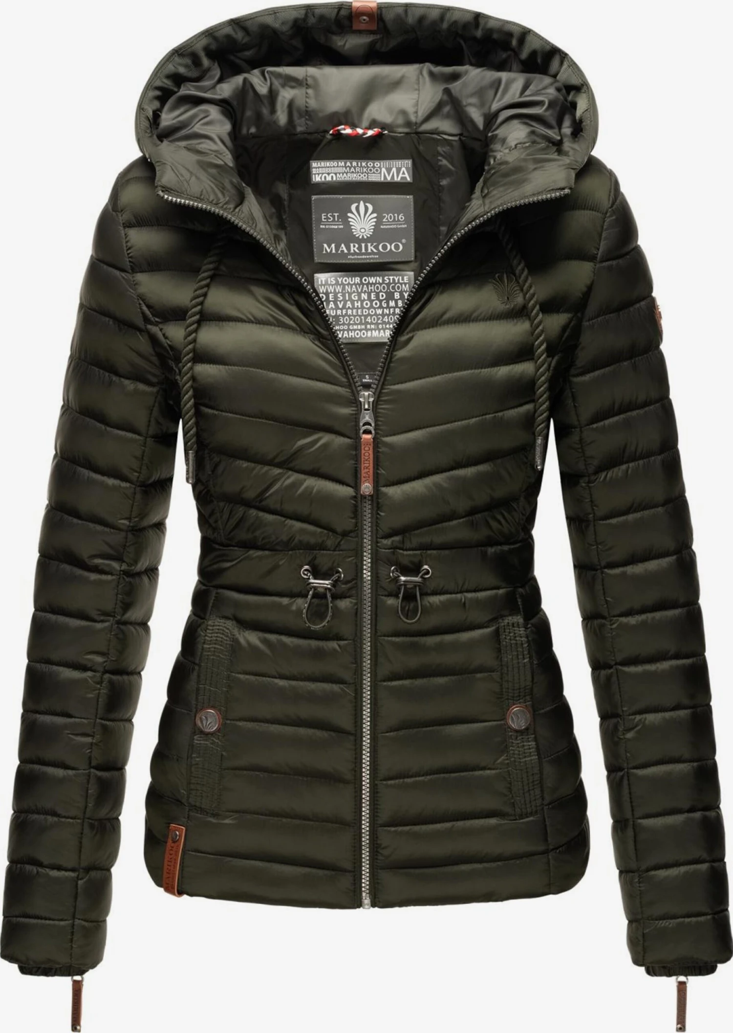 Marikoo Vestes De Mi-saison Veste Mi-saison Aniyaa Femme Olive 4 Marikoo Vestes De Mi-saison Veste Mi-saison Aniyaa Femme Olive – Image 2