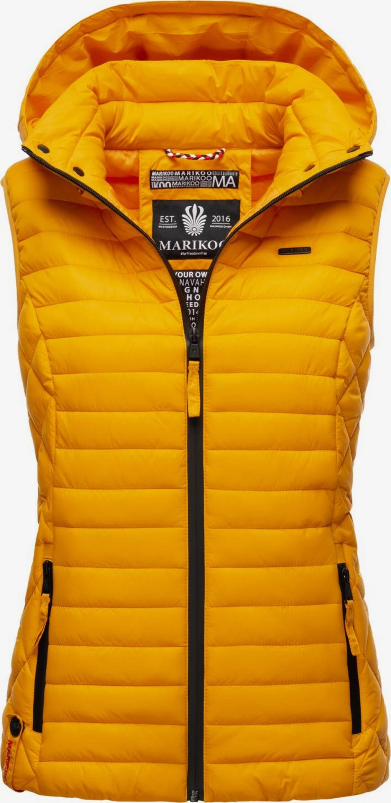 Marikoo Vestes Sans Manches Gilet Hasenpfote Femme Jaune Dor 4 Marikoo Vestes Sans Manches Gilet Hasenpfote Femme Jaune Dor – Image 2
