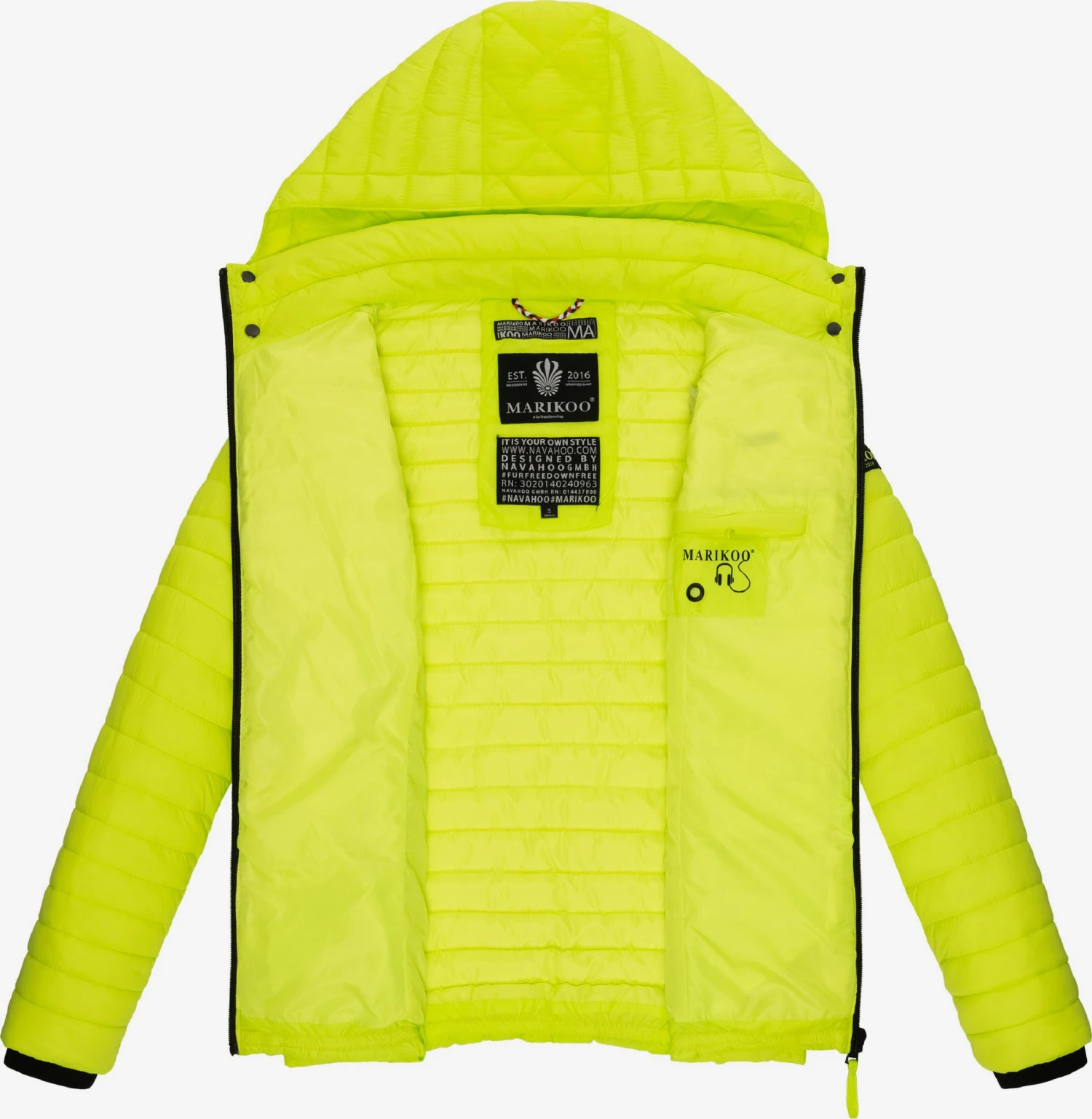 Marikoo Vestes De Mi-saison Veste Mi-saison Samtpfote Femme Vert Fluo 7 Marikoo Vestes De Mi-saison Veste Mi-saison Samtpfote Femme Vert Fluo – Image 5
