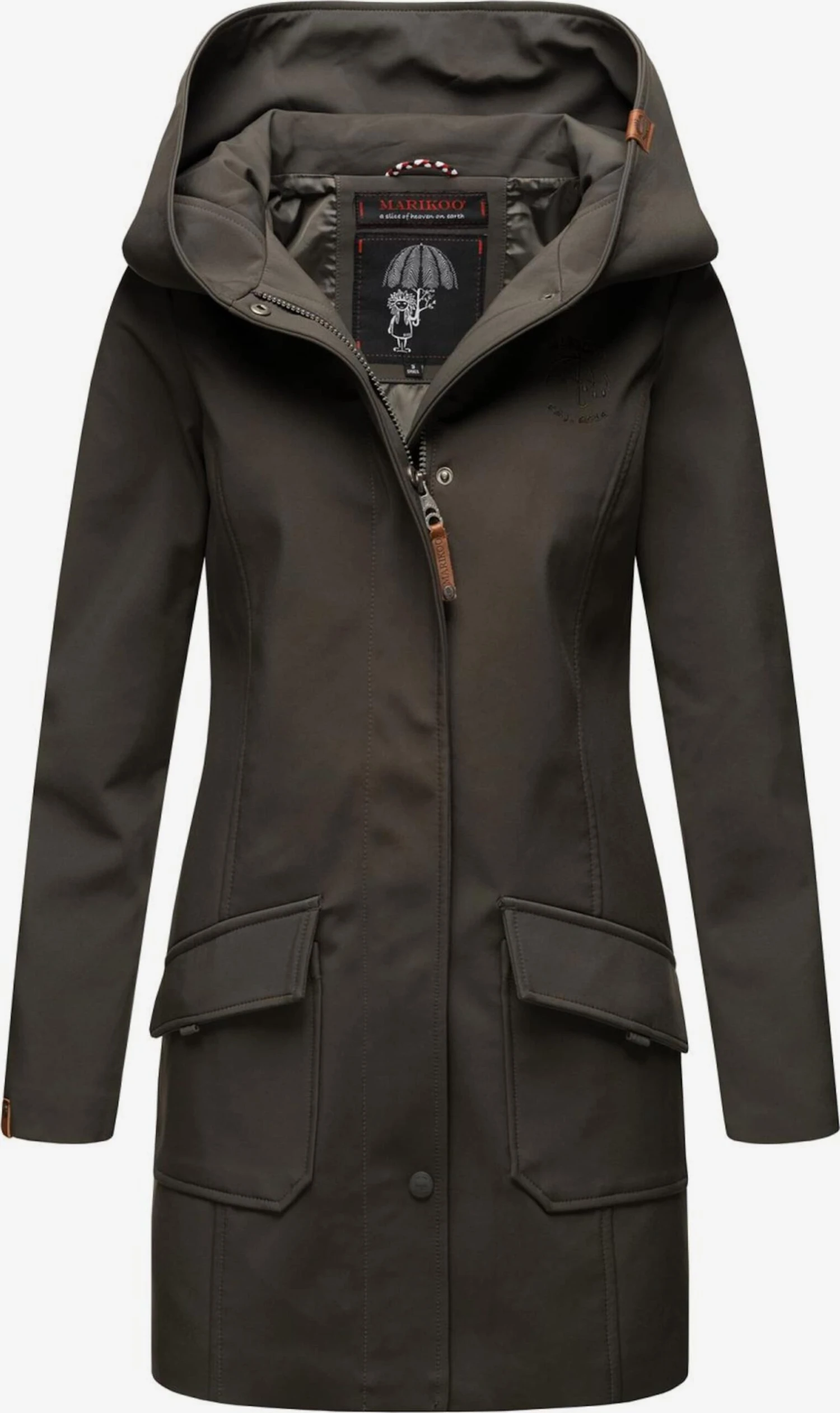 Marikoo Manteaux De Pluie Manteau Fonctionnel Mayleen Femme Marron