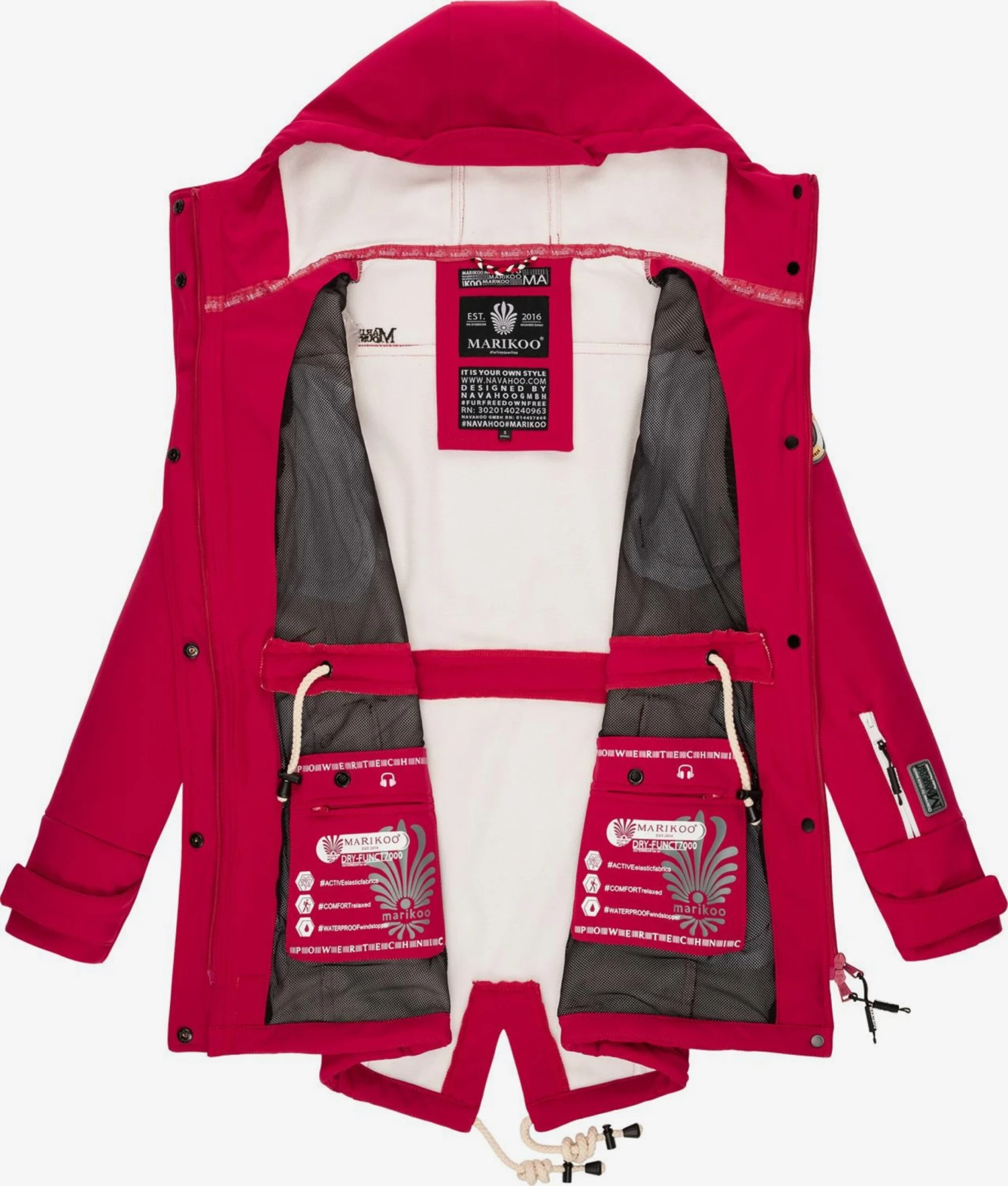 Marikoo Manteaux De Pluie Manteau Fonctionnel Zimtzicke Femme Framboise 6 Marikoo Manteaux De Pluie Manteau Fonctionnel Zimtzicke Femme Framboise – Image 4