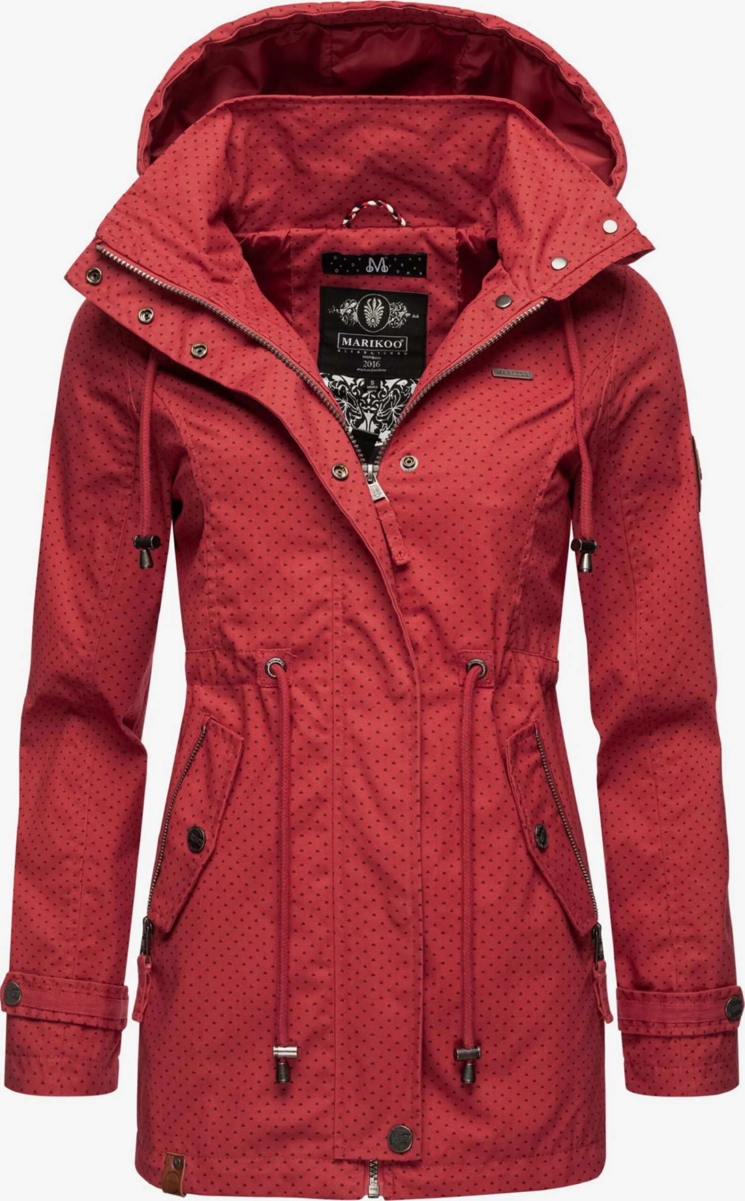 Marikoo Parkas Parka Mi-saison Nyokoo Femme Rouge / Bourgogne 3 Marikoo Parkas Parka Mi-saison Nyokoo Femme Rouge / Bourgogne