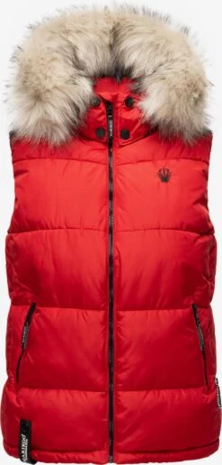 Marikoo Vestes Sans Manches Gilet Eisflöckchen Femme Rouge -Marikoo 927b3b958026f173cc37f7fa0beebe44