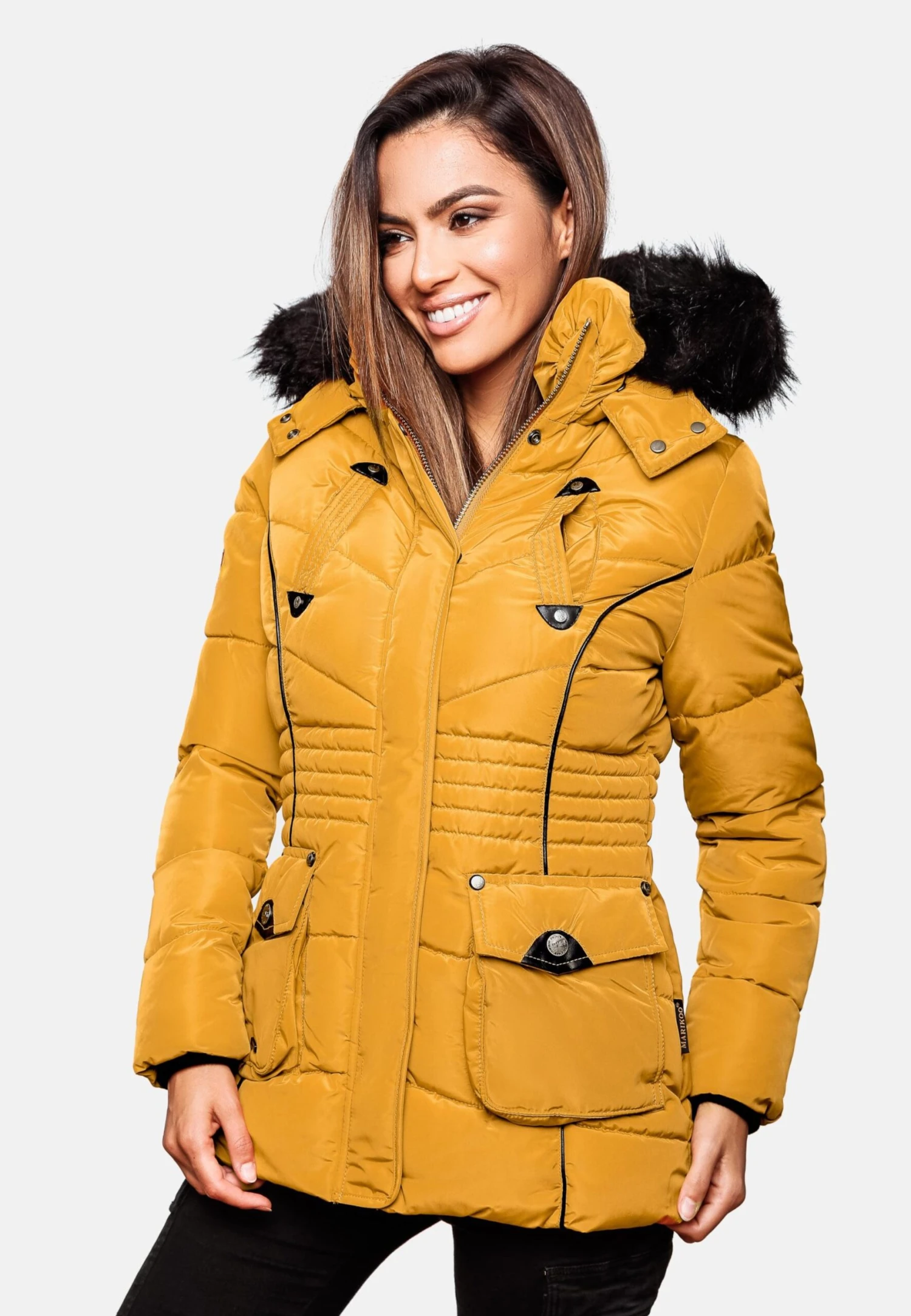 Marikoo Vestes Dhiver Veste D’hiver Vanilla Femme Jaune 6 Marikoo Vestes Dhiver Veste D’hiver Vanilla Femme Jaune – Image 4