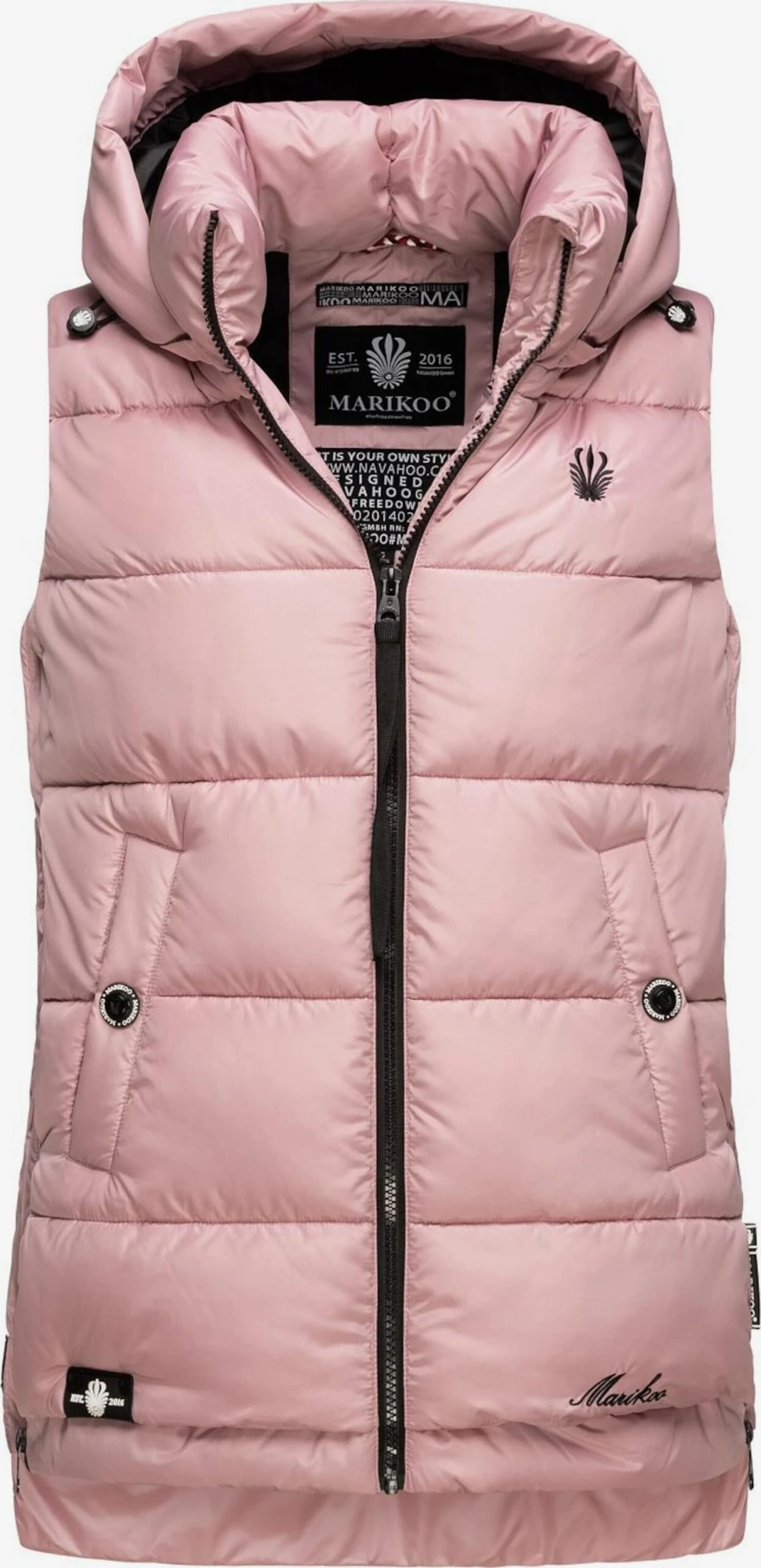 Marikoo Vestes Sans Manches Gilet Zarinaa Femme Rose 3 Marikoo Vestes Sans Manches Gilet Zarinaa Femme Rose
