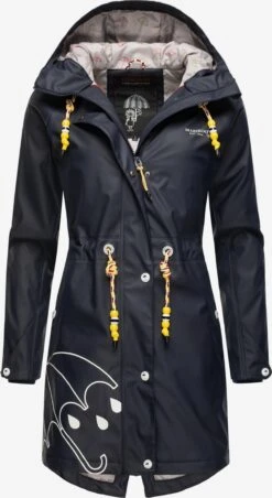 Marikoo Manteaux De Pluie Manteau Fonctionnel Femme Bleu Marine