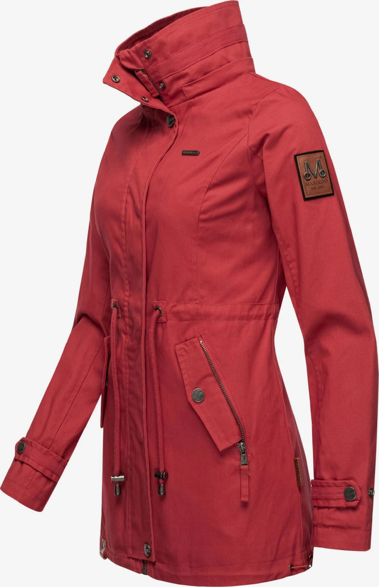 Marikoo Parkas Parka Mi-saison Nyokoo Femme Rouge 6 Marikoo Parkas Parka Mi-saison Nyokoo Femme Rouge – Image 4