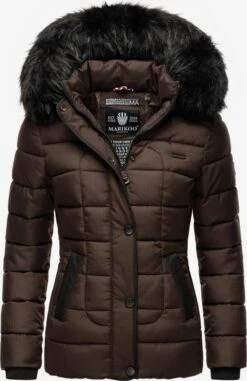 Marikoo Vestes Dhiver Veste D’hiver Unique Femme Marron