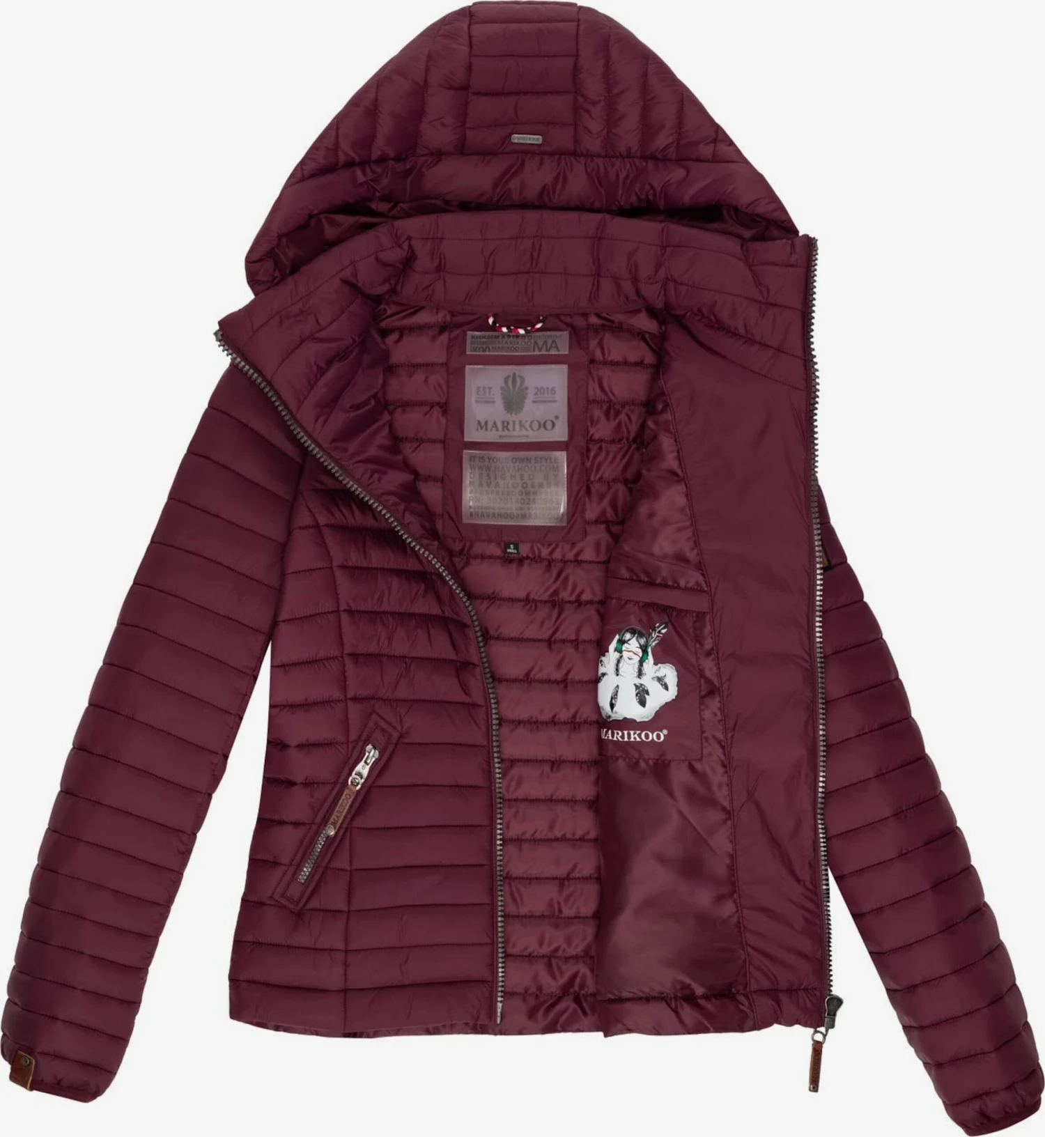 Marikoo Vestes De Mi-saison Veste Mi-saison Löwenbaby Femme Bordeaux 6 Marikoo Vestes De Mi-saison Veste Mi-saison Löwenbaby Femme Bordeaux – Image 4