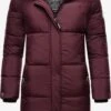 Marikoo Manteaux Dhiver Manteau D’hiver Femme Rouge Cerise -Marikoo a0c5f0e654c3088b52bb02f4d042e48c