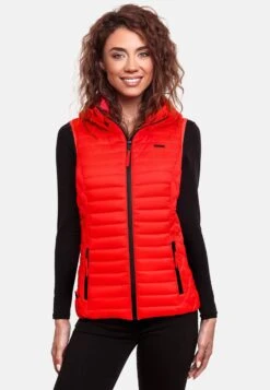 Marikoo Vestes Sans Manches Gilet Hasenpfote Femme Orange Fluo -Marikoo a33513411aa4a76ef6ebd49c435df06f