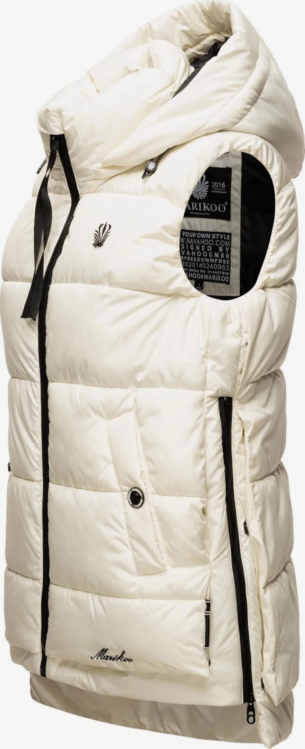 Marikoo Vestes Sans Manches Gilet Zarinaa Femme Blanc Cassé 4 Marikoo Vestes Sans Manches Gilet Zarinaa Femme Blanc Cassé – Image 2