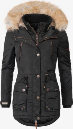 Marikoo Parkas Parka D’hiver Grinsekatze Femme Noir -Marikoo a8fcf2f87309e15e3e78150e4f00c386