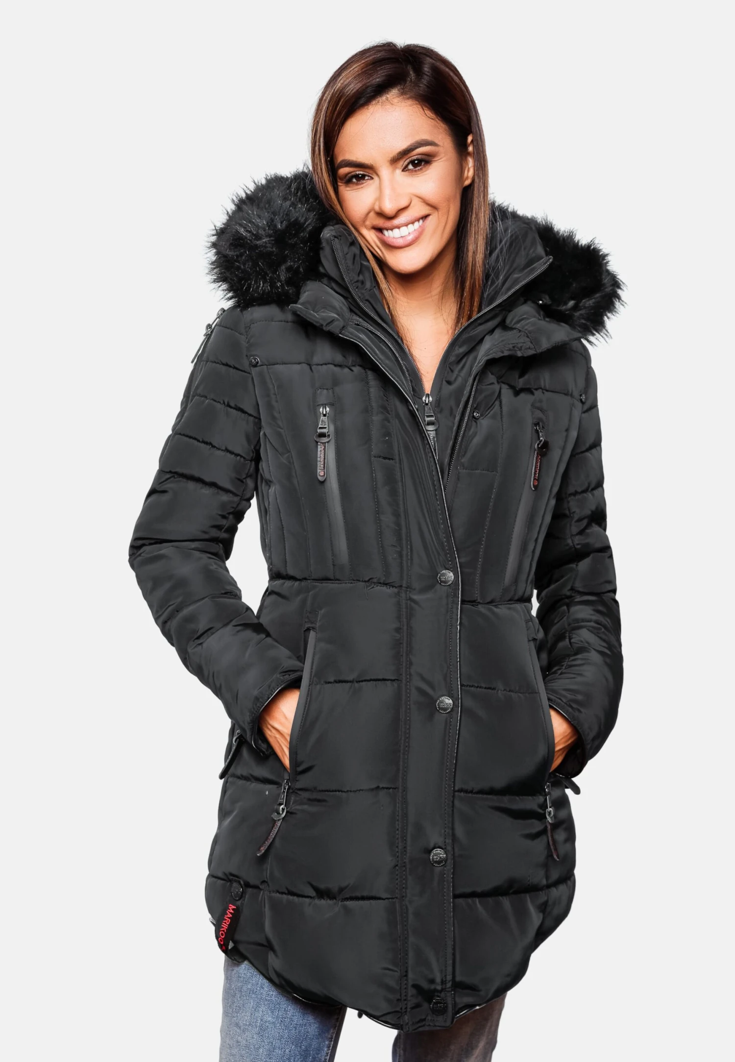 Marikoo Manteaux Dhiver Manteau D’hiver Moonshine Femme Noir 6 Marikoo Manteaux Dhiver Manteau D’hiver Moonshine Femme Noir – Image 4