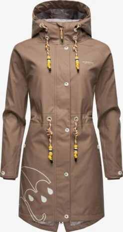 Marikoo Manteaux De Pluie Manteau Fonctionnel Femme Marron
