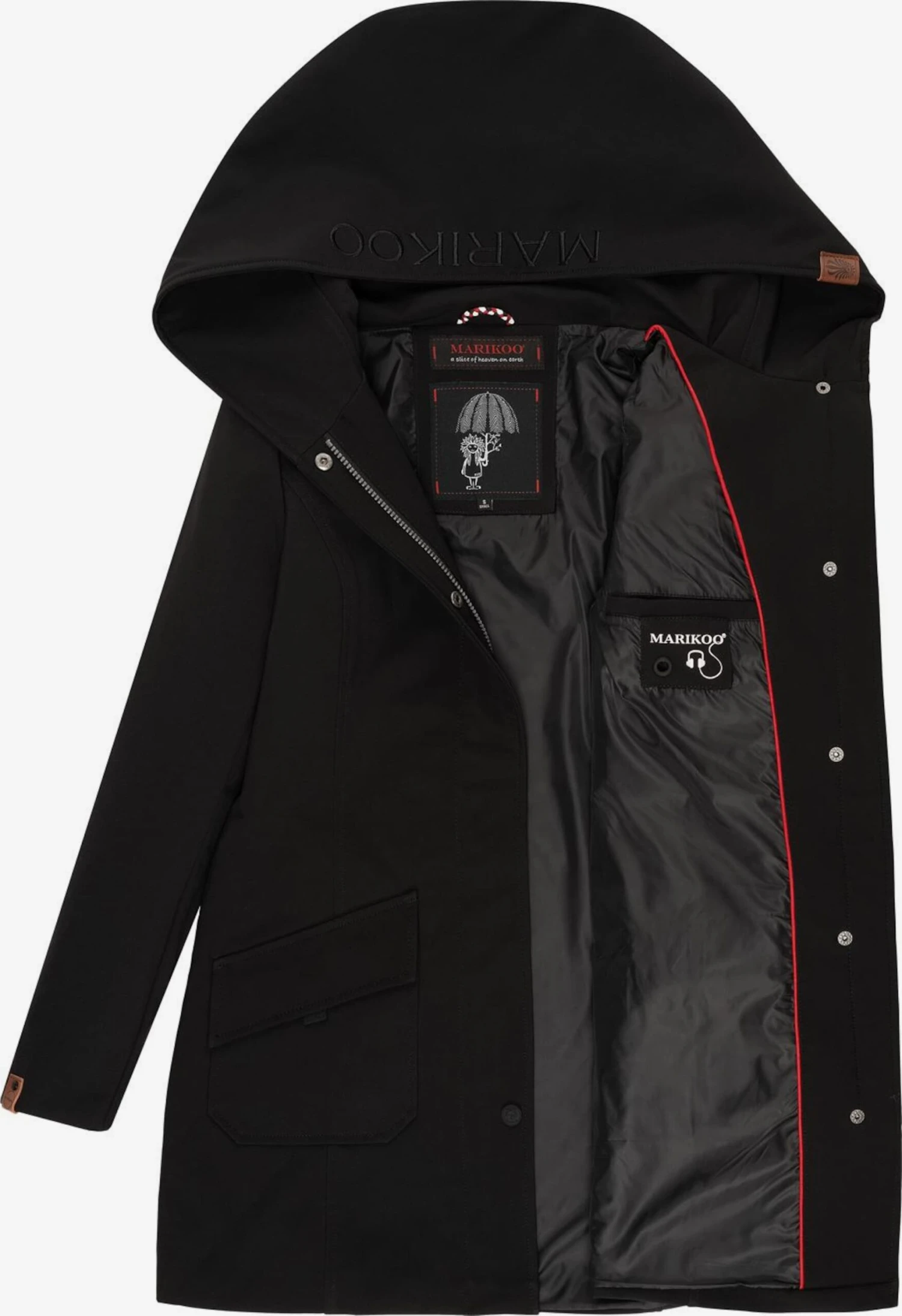 Marikoo Manteaux De Pluie Manteau Fonctionnel Mayleen Femme Noir 4 Marikoo Manteaux De Pluie Manteau Fonctionnel Mayleen Femme Noir – Image 2