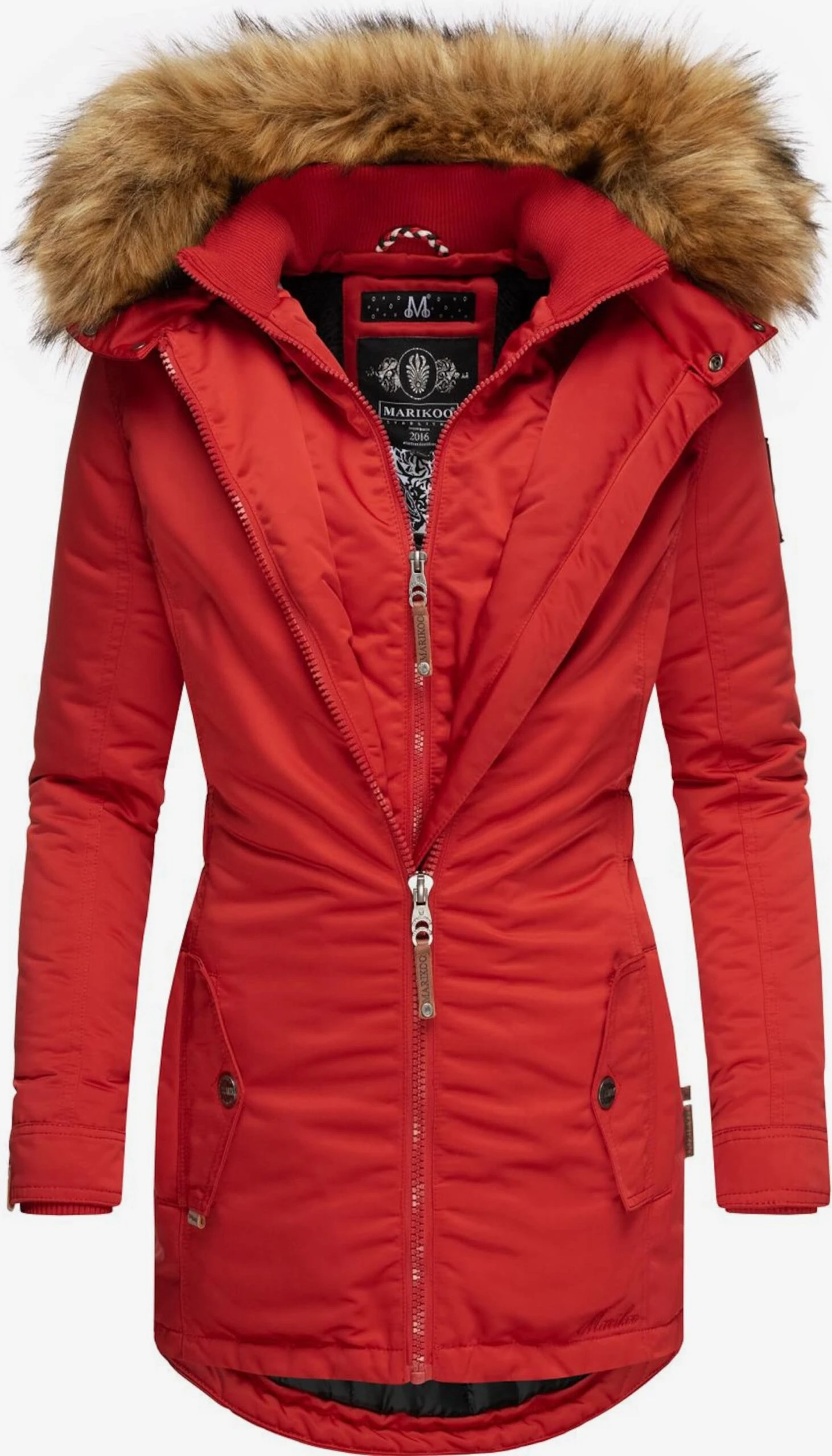 Marikoo Manteaux Dhiver Manteau D’hiver Sanakoo Femme Rouge 6 Marikoo Manteaux Dhiver Manteau D’hiver Sanakoo Femme Rouge – Image 4