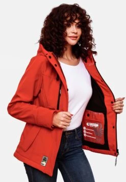 Marikoo Vestes De Mi-saison Veste Mi-saison Kleine Zicke Femme Rouge Feu -Marikoo b2ffe5d927c082594fc073827cdf6129