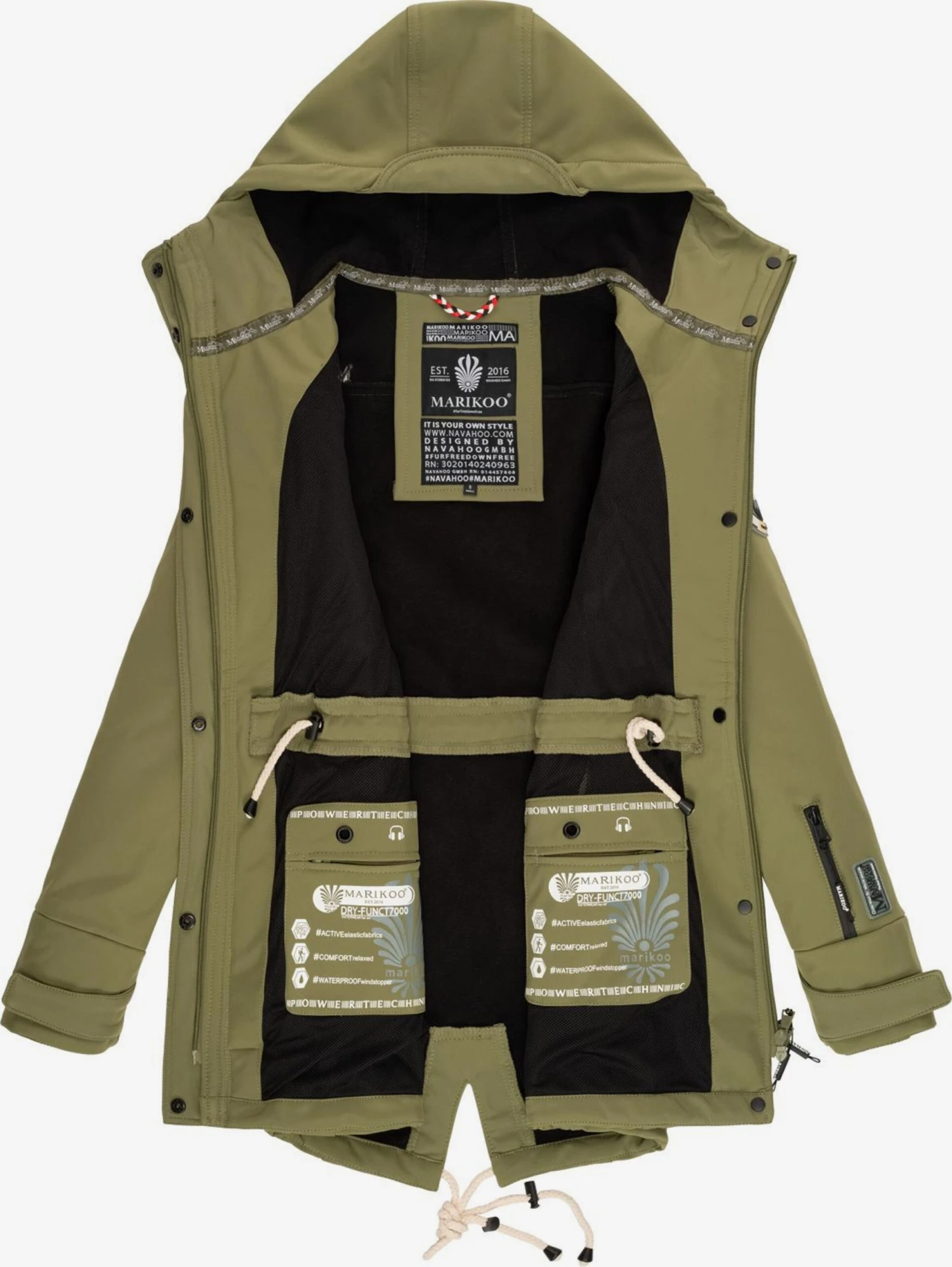 Marikoo Manteaux De Pluie Manteau Fonctionnel Zimtzicke Femme Olive 6 Marikoo Manteaux De Pluie Manteau Fonctionnel Zimtzicke Femme Olive – Image 4