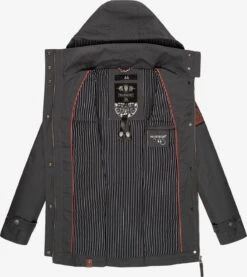 Marikoo Parkas Parka Mi-saison Nyokoo Femme Anthracite -Marikoo b63b96b095e16a90047d2a2a63993a19