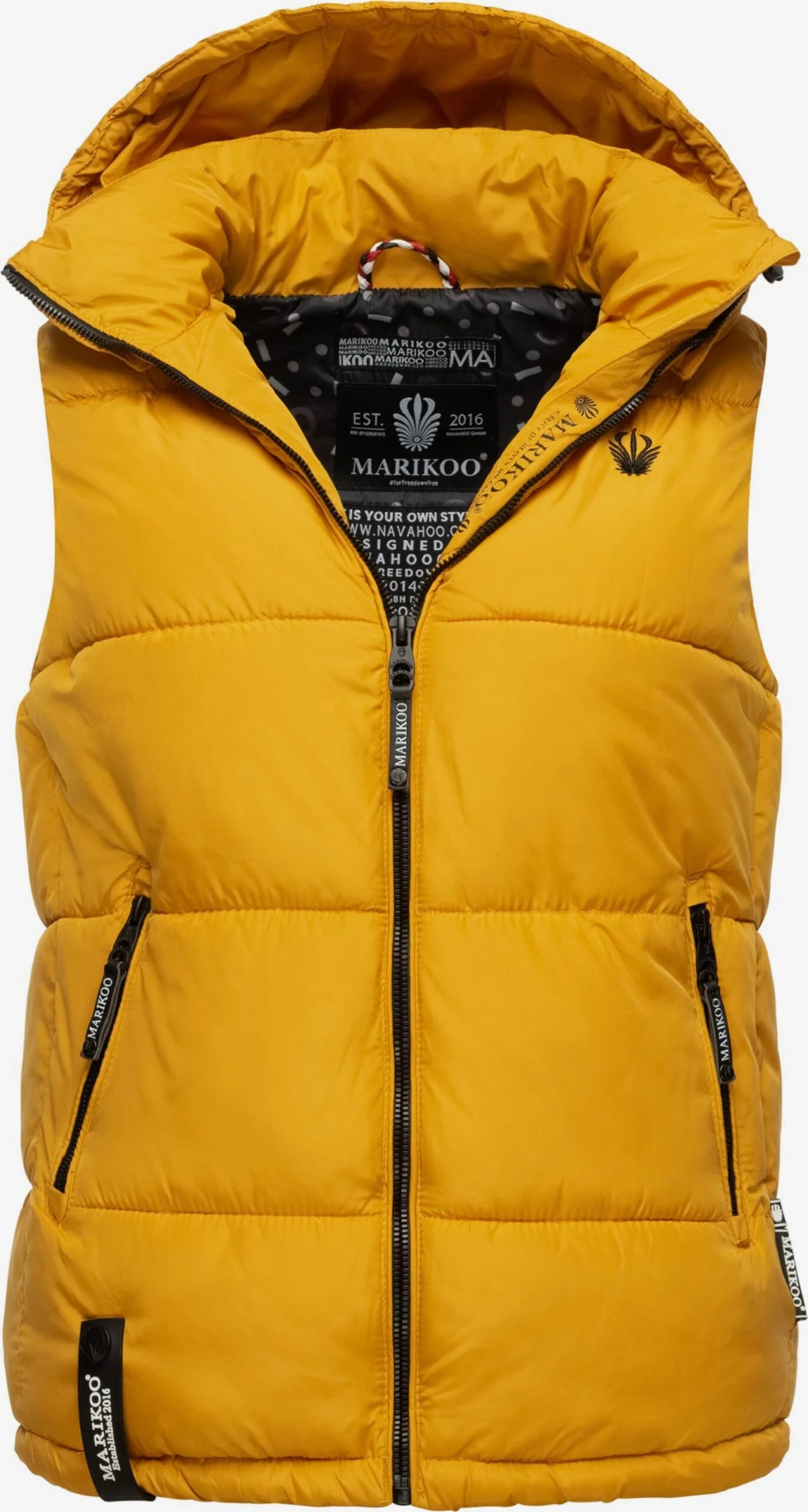 Marikoo Vestes Sans Manches Gilet Eisflöckchen Femme Jaune 5 Marikoo Vestes Sans Manches Gilet Eisflöckchen Femme Jaune – Image 3