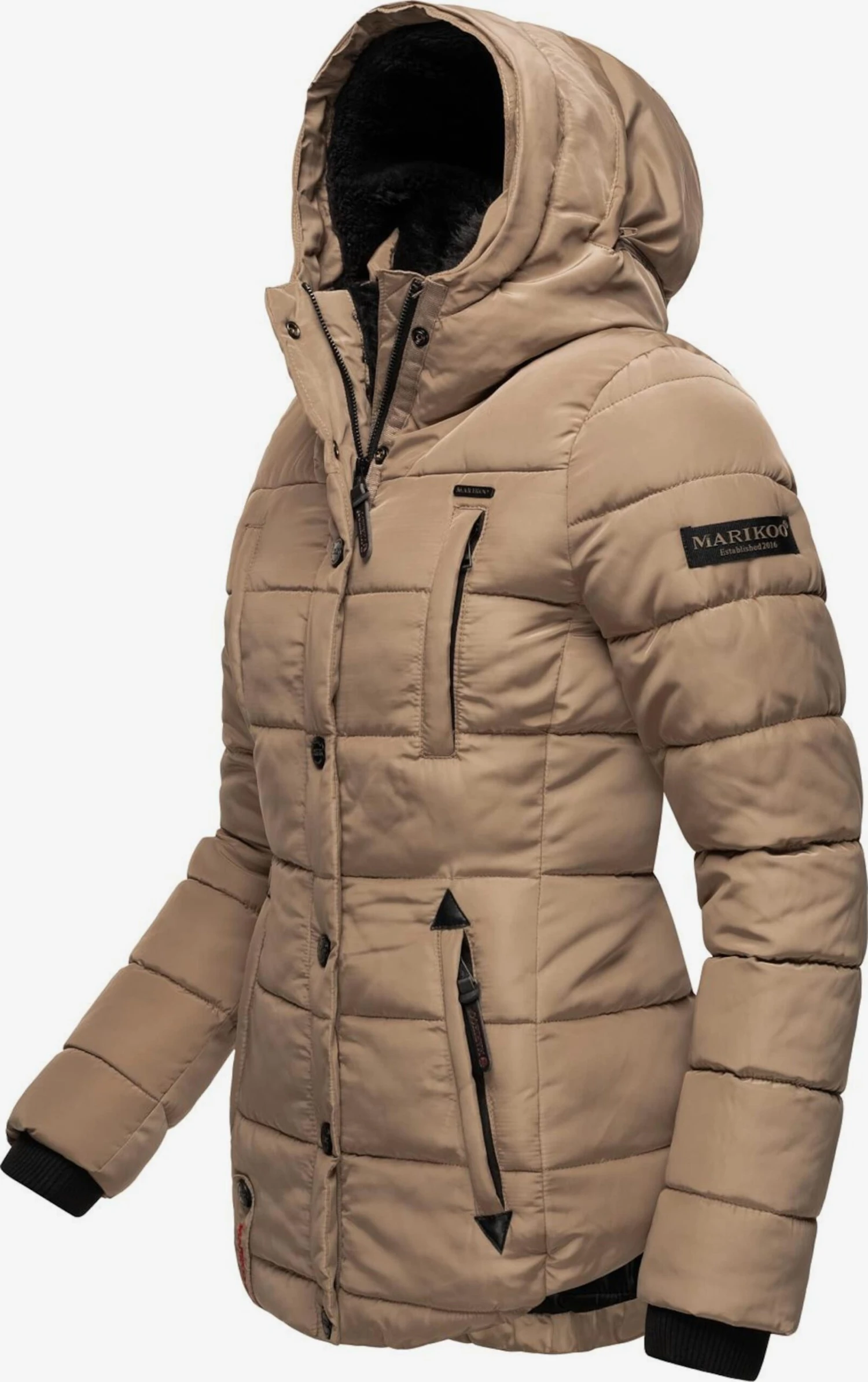 Marikoo Vestes Matelassées Veste D’hiver Lotusblüte Femme Marron 6 Marikoo Vestes Matelassées Veste D’hiver Lotusblüte Femme Marron – Image 4