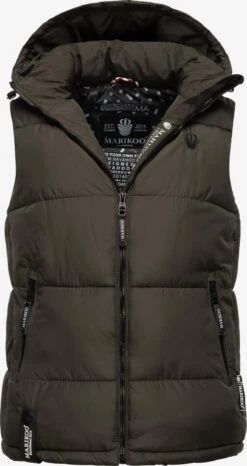 Marikoo Vestes Sans Manches Gilet Femme Anthracite -Marikoo bb4bb151b237704361ce3965a1c7738a