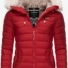 Marikoo Vestes Dhiver Veste D’hiver Nasriin Femme Rouge -Marikoo bba0e039bf98df938823fba375df642b