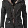 Marikoo Parkas Parka D’hiver Grinsekatze Femme Noir -Marikoo c26ac4e94e19851b54c033caaf54c64a