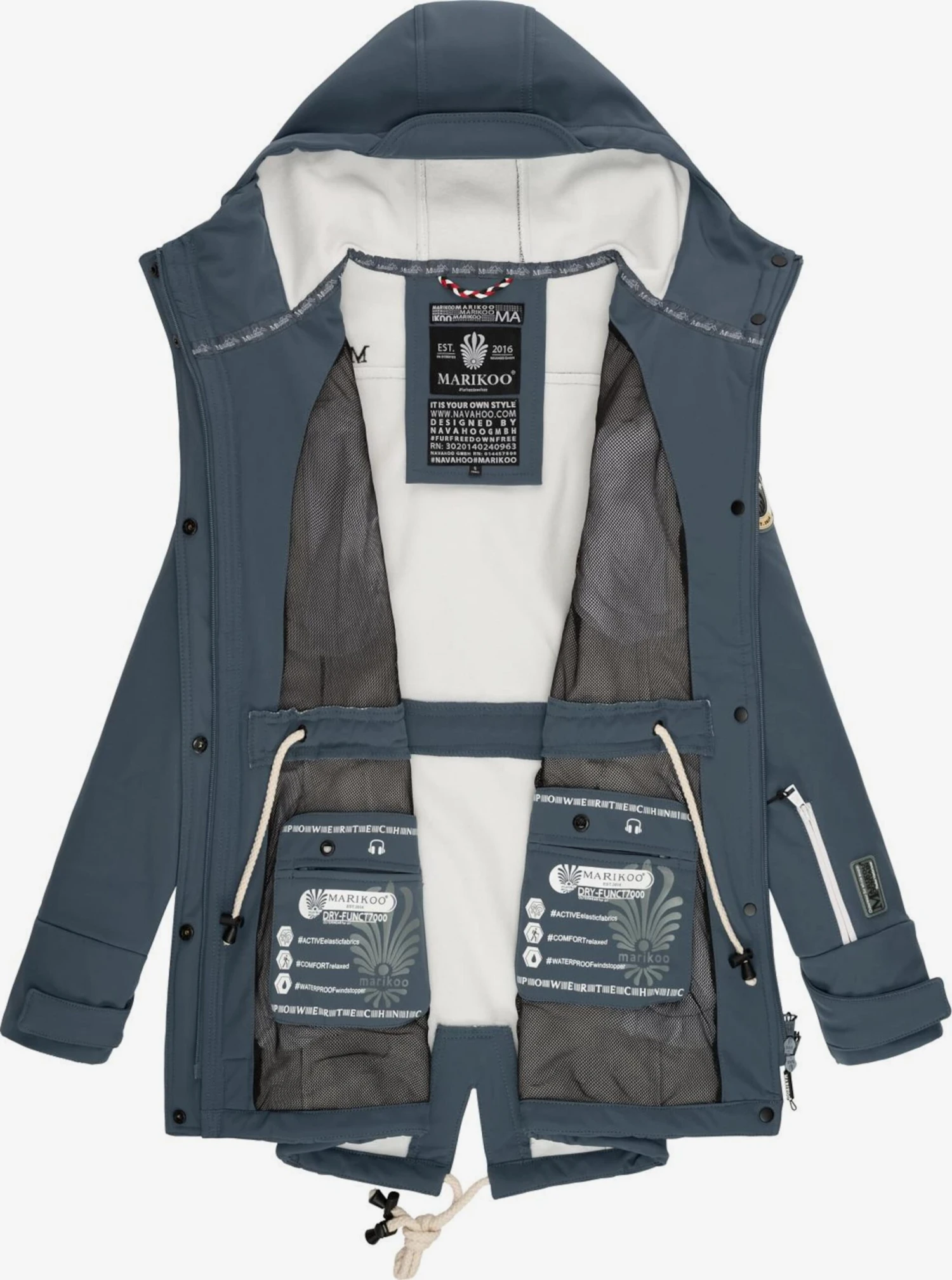 Marikoo Manteaux De Pluie Manteau Fonctionnel Zimtzicke Femme Bleu-gris 6 Marikoo Manteaux De Pluie Manteau Fonctionnel Zimtzicke Femme Bleu-gris – Image 4