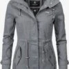 Marikoo Parkas Parka Mi-saison Nyokoo Femme Gris Basalte / Gris Argenté -Marikoo c32dbe1766fbed54b398ff72781f0feb