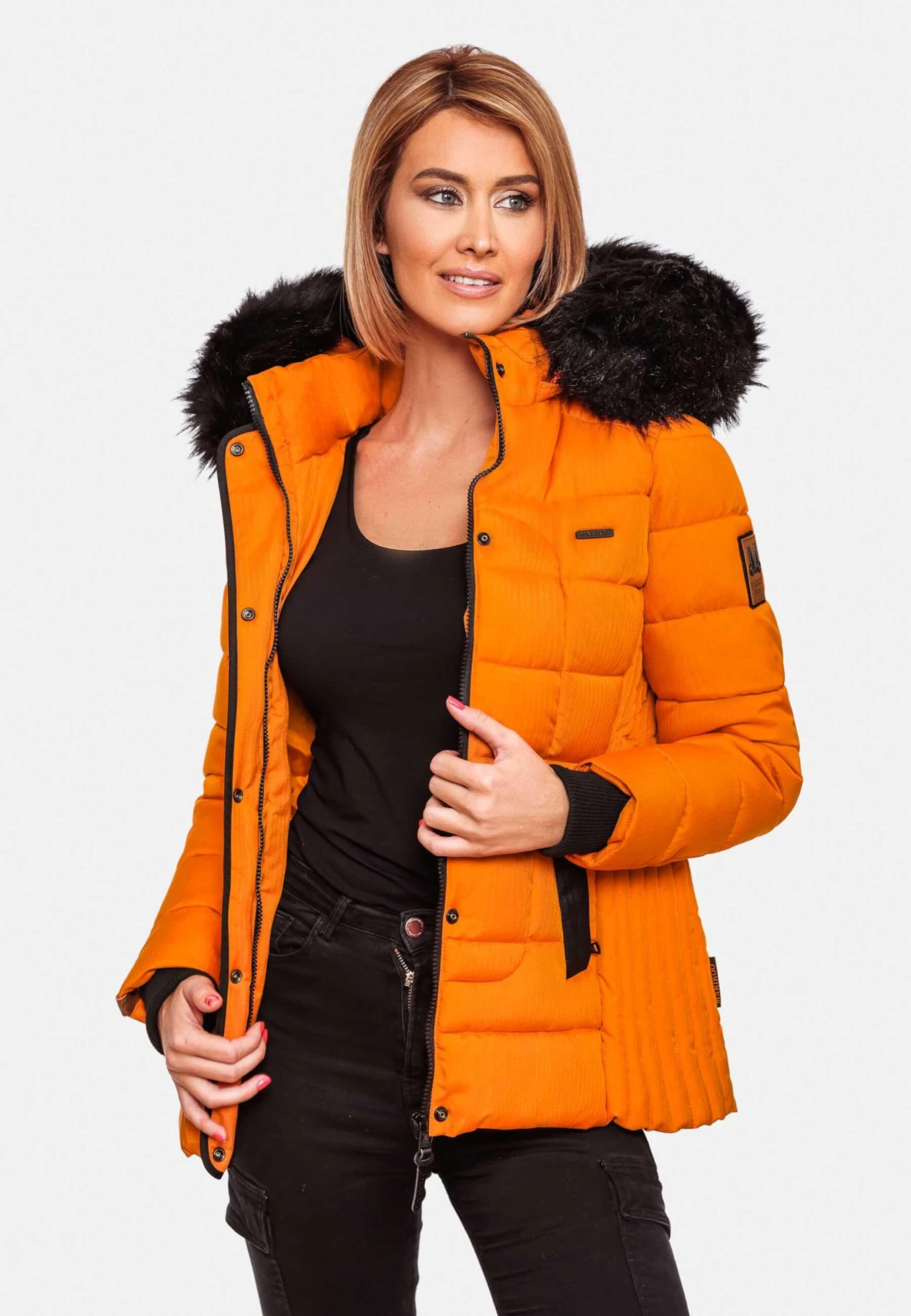 Marikoo Vestes Dhiver Veste D’hiver Unique Femme Orange 9 Marikoo Vestes Dhiver Veste D’hiver Unique Femme Orange – Image 7