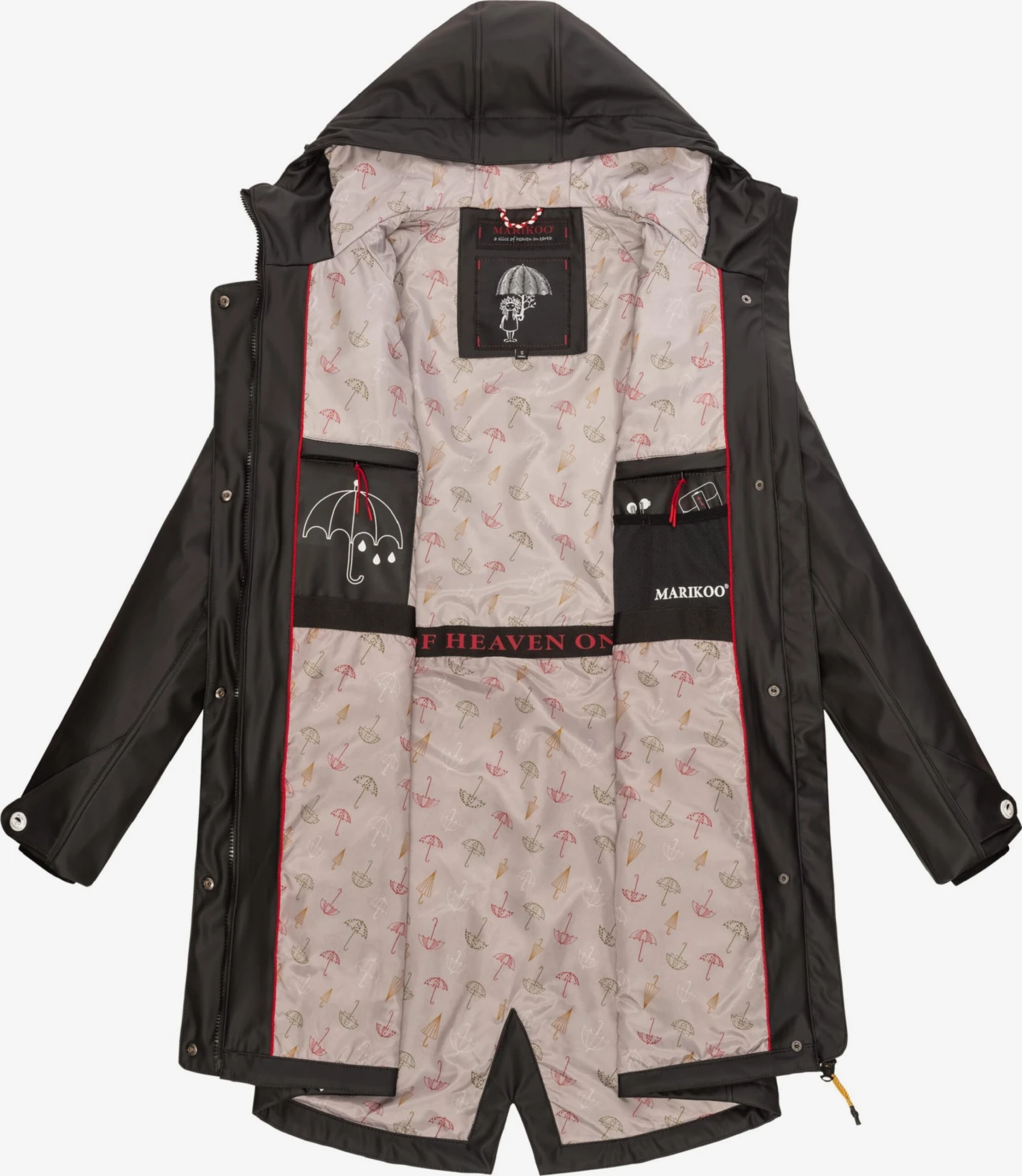 Marikoo Manteaux De Pluie Manteau Fonctionnel Femme Noir 7 Marikoo Manteaux De Pluie Manteau Fonctionnel Femme Noir – Image 5