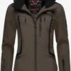 Marikoo Vestes Dhiver Veste D’hiver Femme Marron -Marikoo c8bf32d82bcaff1323b1016dad11ef8c