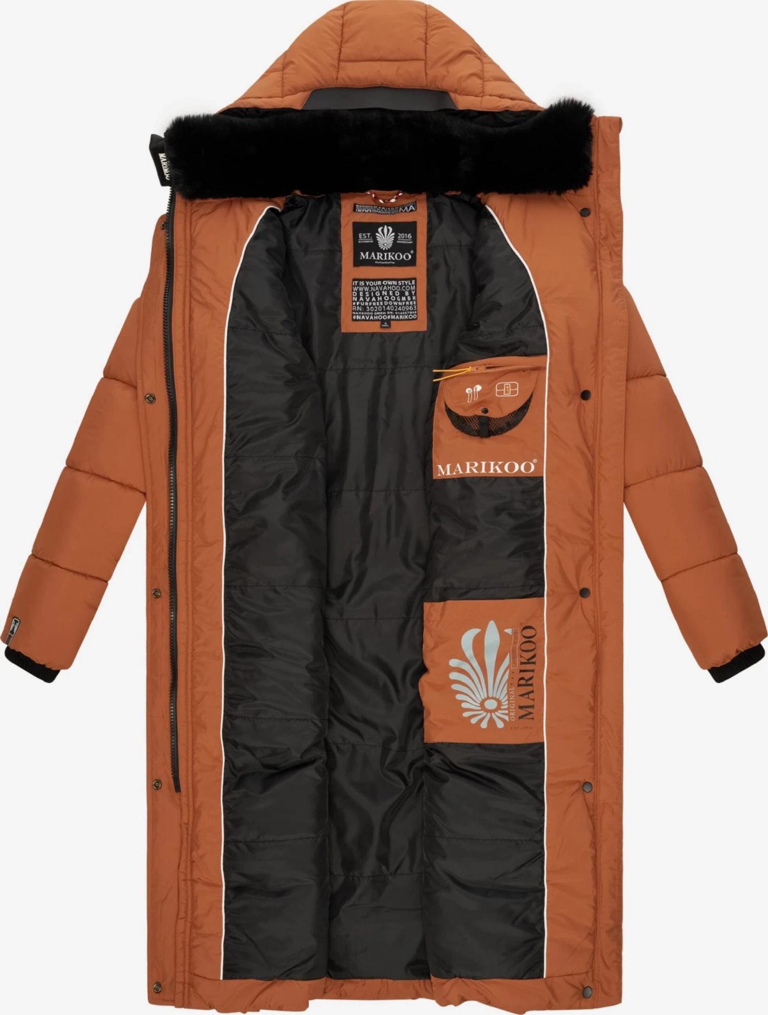 Marikoo Manteaux Dhiver Manteau D’hiver Femme Cognac 8 Marikoo Manteaux Dhiver Manteau D’hiver Femme Cognac – Image 6