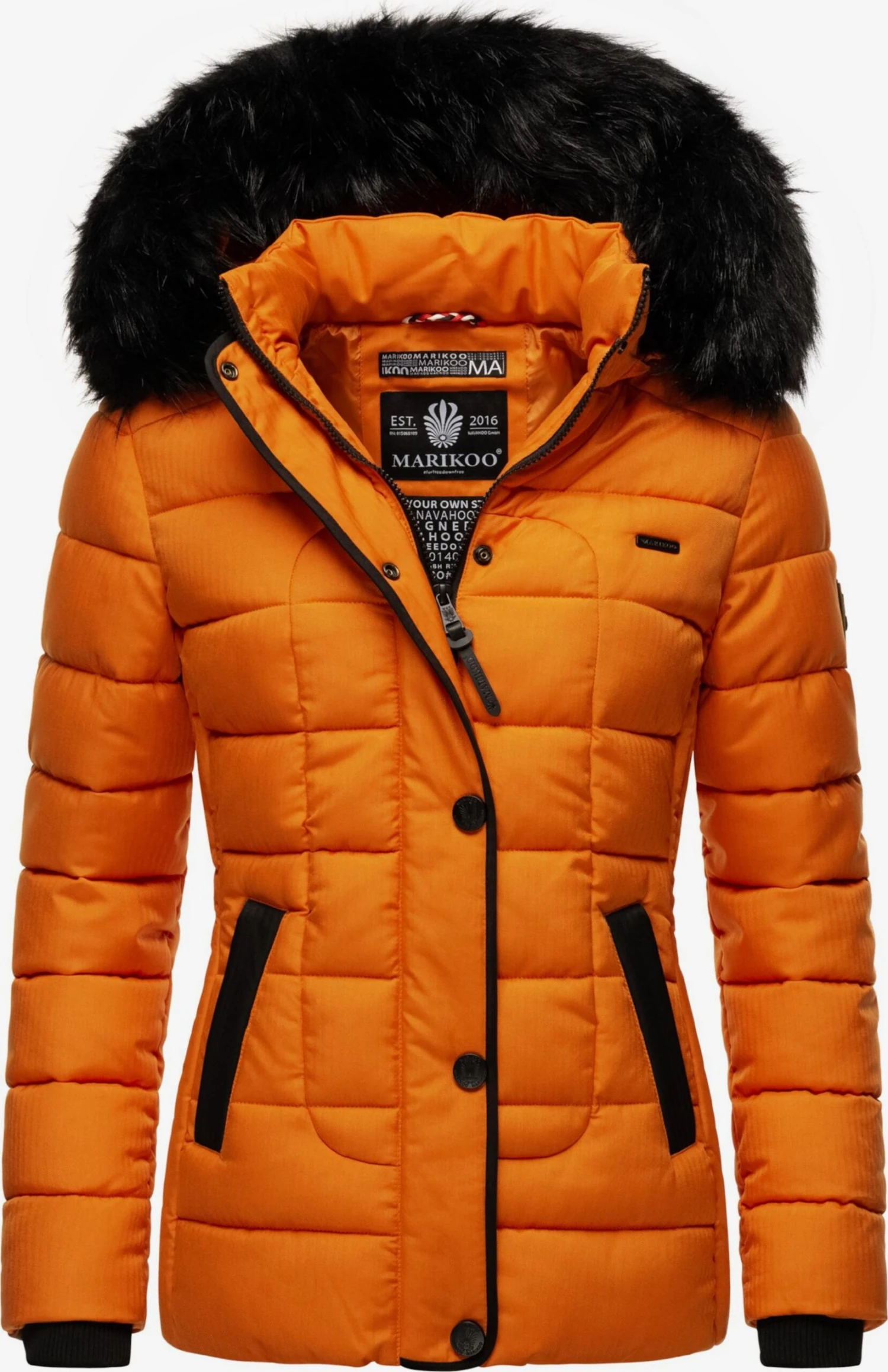 Marikoo Vestes Dhiver Veste D’hiver Unique Femme Orange 3 Marikoo Vestes Dhiver Veste D’hiver Unique Femme Orange