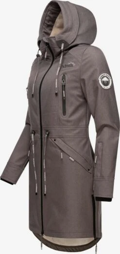 Marikoo Parkas Parka Mi-saison Femme Gris Foncé -Marikoo caa370b22575e2ebc240f79b44623959