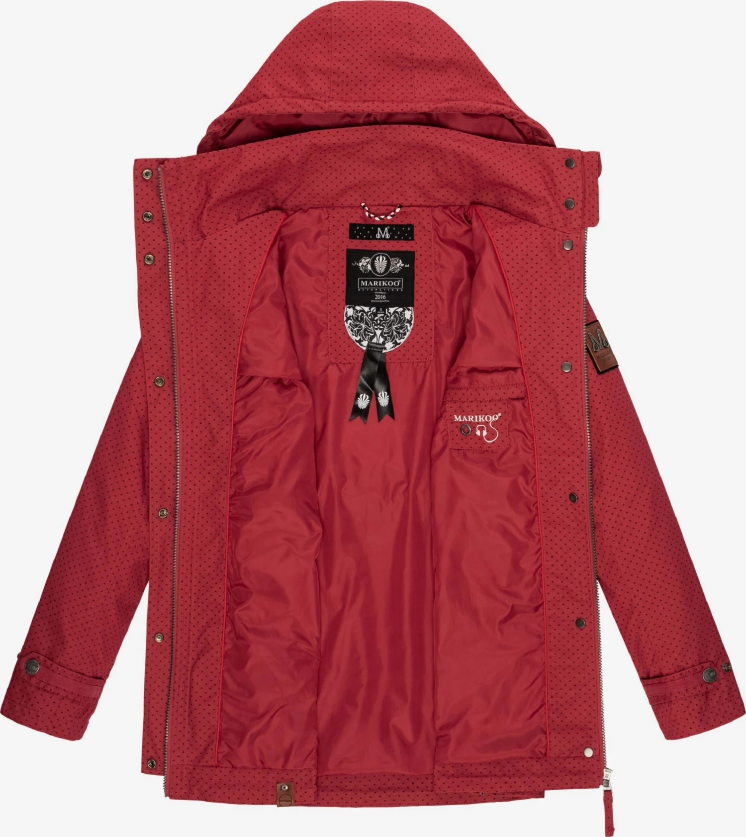 Marikoo Parkas Parka Mi-saison Nyokoo Femme Rouge / Bourgogne 7 Marikoo Parkas Parka Mi-saison Nyokoo Femme Rouge / Bourgogne – Image 5