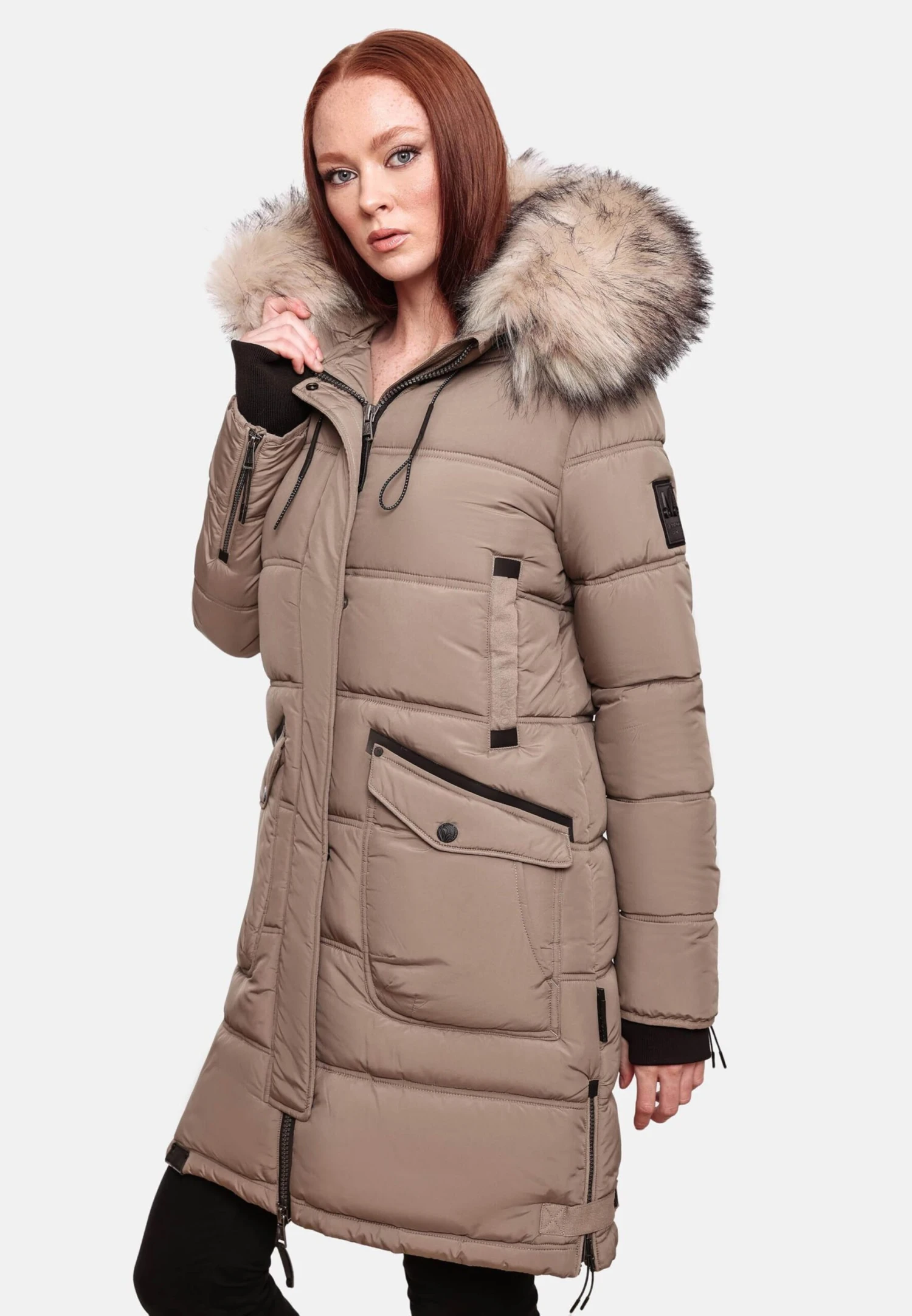 Marikoo Manteaux Dhiver Manteau D’hiver Chaskaa Femme Taupe 9 Marikoo Manteaux Dhiver Manteau D’hiver Chaskaa Femme Taupe – Image 7