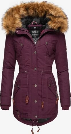 Marikoo Parkas Parka D’hiver Femme Lie De Vin