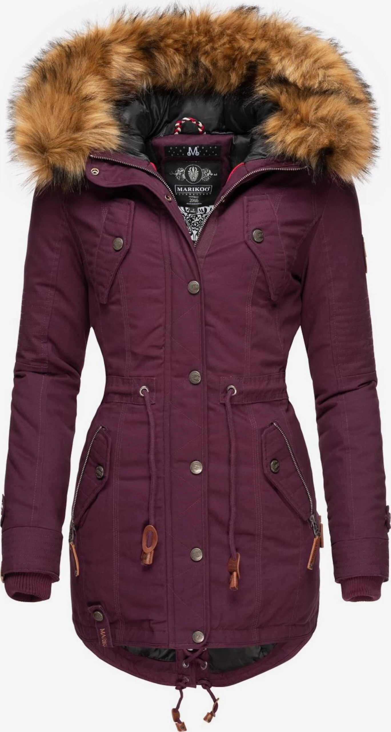 Marikoo Parkas Parka D’hiver Femme Lie De Vin 3 Marikoo Parkas Parka D’hiver Femme Lie De Vin