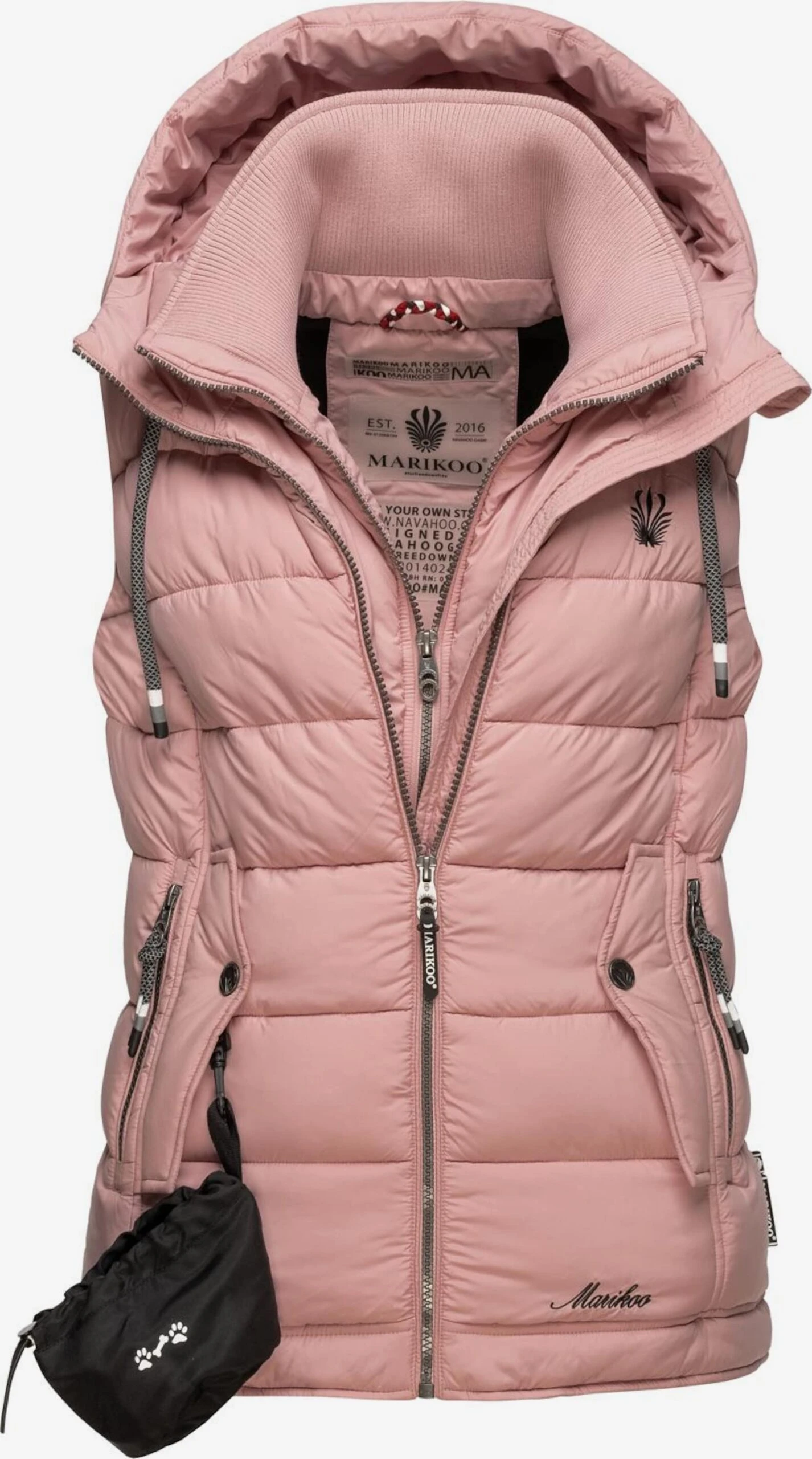 Marikoo Vestes Sans Manches Gilet Taisaa Femme Rose 3 Marikoo Vestes Sans Manches Gilet Taisaa Femme Rose