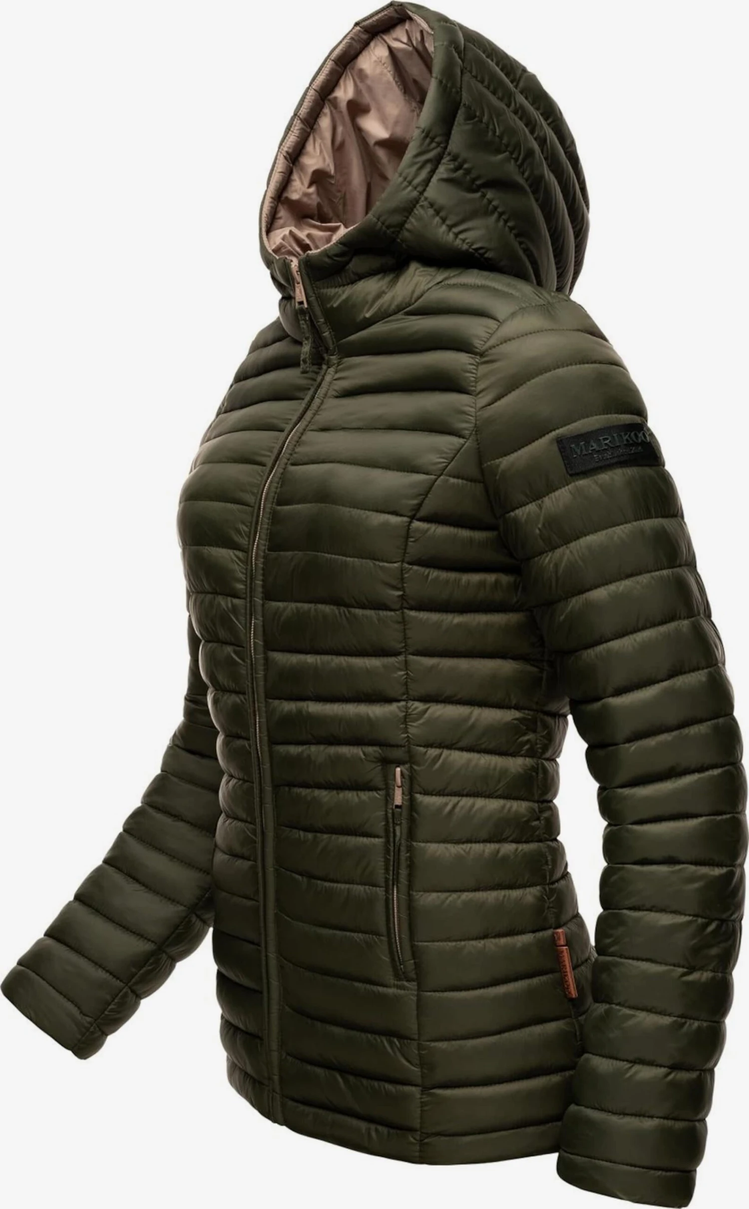 Marikoo Vestes De Mi-saison Veste Mi-saison Asraa Femme Olive 4 Marikoo Vestes De Mi-saison Veste Mi-saison Asraa Femme Olive – Image 2