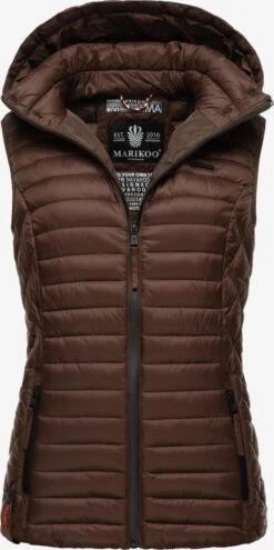 Marikoo Vestes Sans Manches Gilet Hasenpfote Femme Chocolat 9 Marikoo Vestes Sans Manches Gilet Hasenpfote Femme Chocolat -Marikoo d4c6c5a82e445eef53fcd5a26a451154