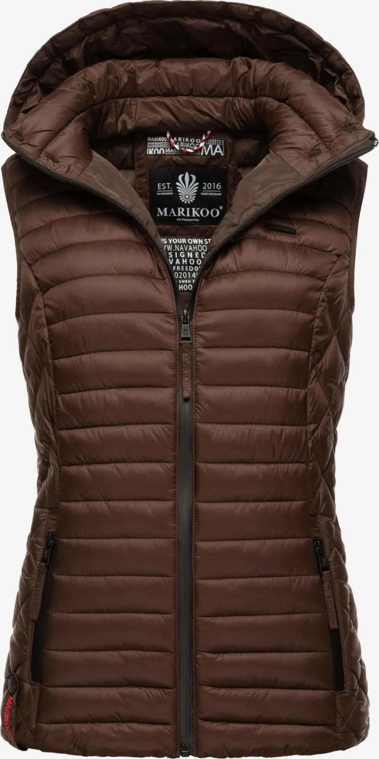 Marikoo Vestes Sans Manches Gilet Hasenpfote Femme Chocolat 5 Marikoo Vestes Sans Manches Gilet Hasenpfote Femme Chocolat – Image 3