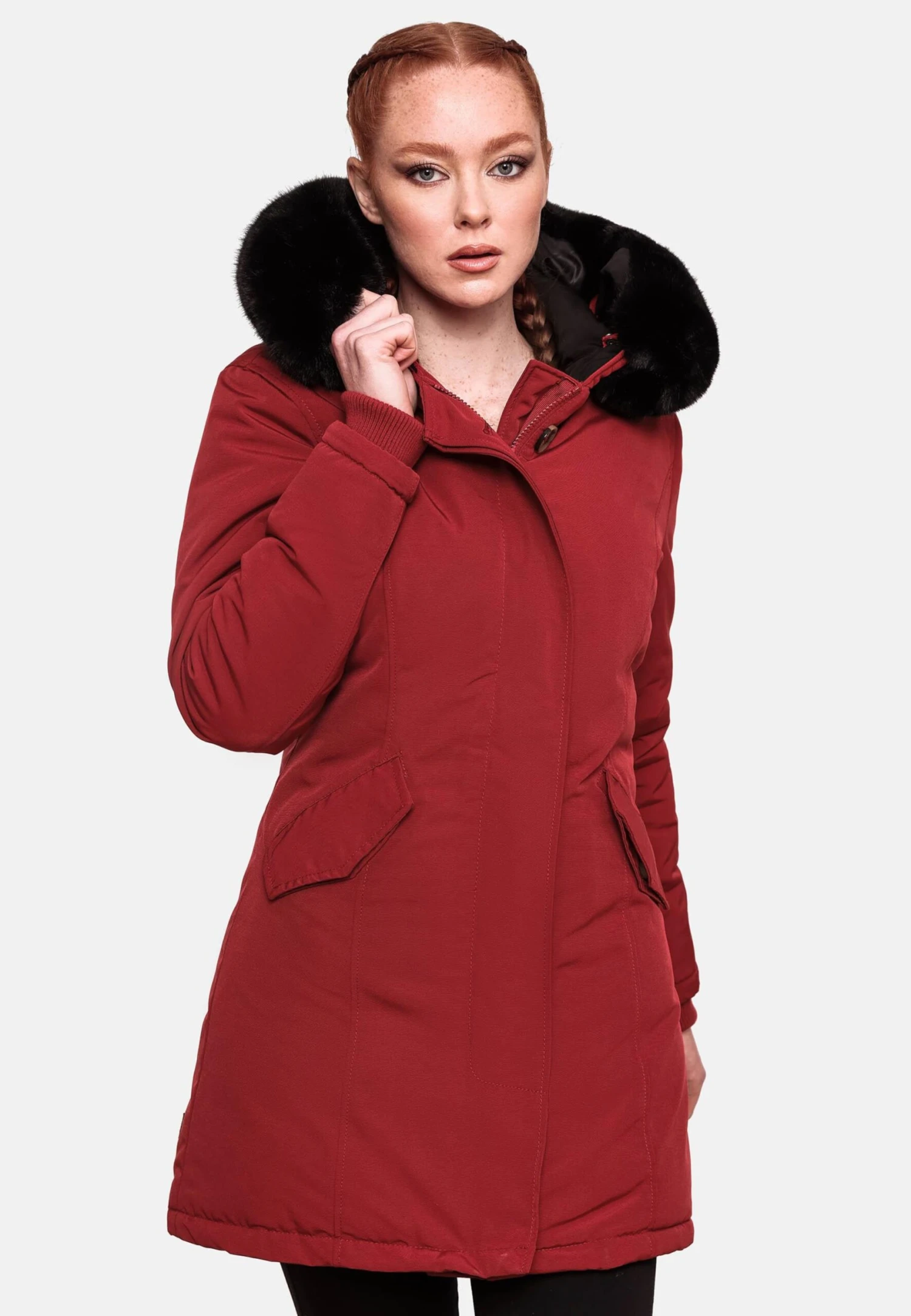 Marikoo Parkas Parka D’hiver Karmaa Femme Rouge 11 Marikoo Parkas Parka D’hiver Karmaa Femme Rouge – Image 9