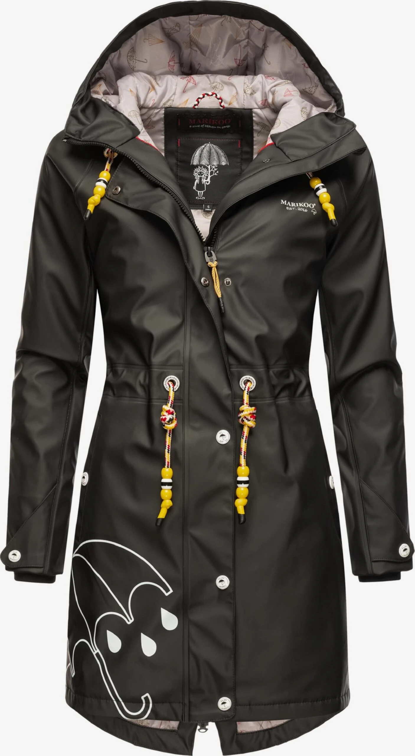 Marikoo Manteaux De Pluie Manteau Fonctionnel Femme Noir 6 Marikoo Manteaux De Pluie Manteau Fonctionnel Femme Noir – Image 4